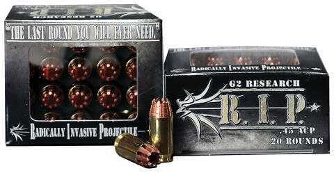G2 Research 45 ACP 20 Rounds Ammunition – Maximum Expansion Hollow Point