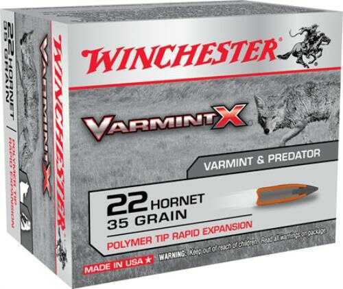 Winchester 22 Hornet 35Gr Varmint X Poly Tip Ammo 20Rd