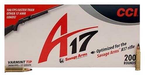 CCI 17 HMR 200 Rounds Ammunition - High Performance 17 Grain Ballistic Tip