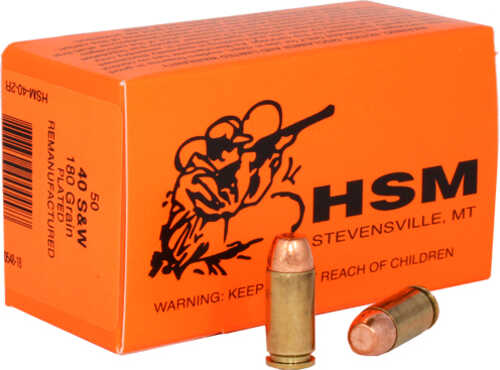 HSM Ammo RMFG .40S&W 180Gr Plated Lead Round Nose – Consistent Performance and Accuracy