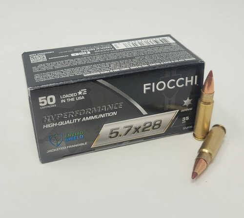 Fiocchi 5.7x28mm Jacket Frangible Ammo – 35 Grain High Performance