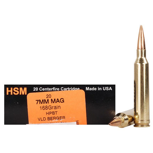 HSM 7MM Remington Magnum 165 Grain Boat Tail 20 Rounds Ammo
