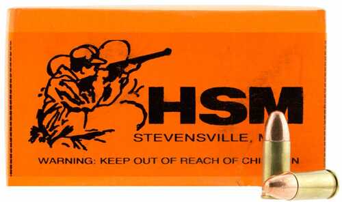 HSM 9MM Luger Ammunition – 115 Grain Jacketed Hollow Point for Self Defense
