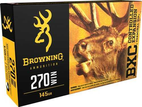 Browning 270 Winchester Ammo 145 Grain Terminal Tip 20 Rounds