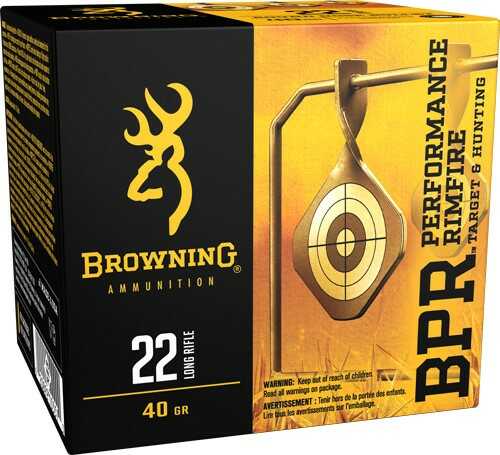 Browning BPR Target 22 LR 40 Grain Lead Round Nose Ammo - Reliable Performance for Smooth Feeding