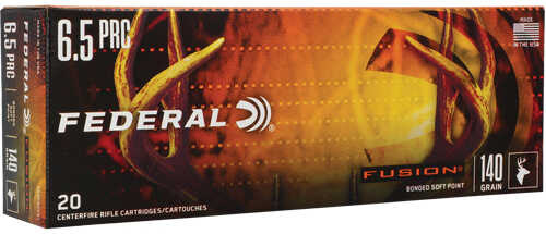 Federal Fusion 6.5 PRC 140 Grain Jacketed Soft Point Ammo, 20 Rounds