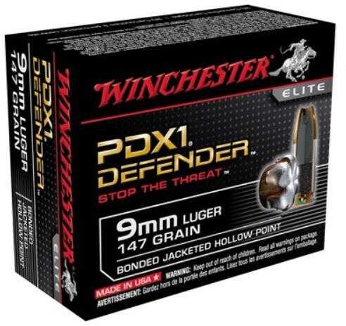 Winchester 9mm Luger Ammunition – 147 Grain Jacketed Hollow Point for Maximum Expansion