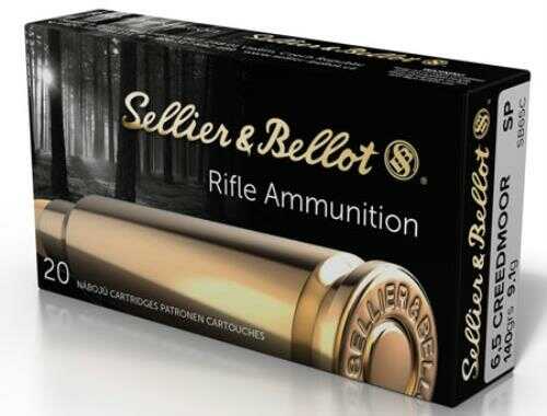 Sellier & Bellot 6.5 Creedmoor 131 Grain Soft Point Ammo, 20 Rounds