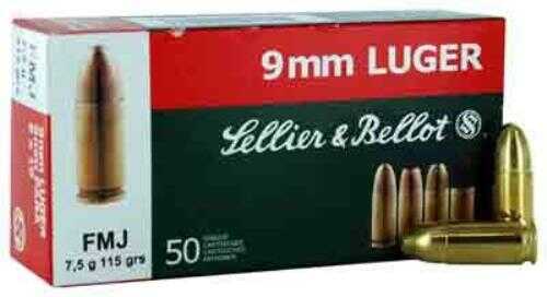 Sellier & Bellot 9mm Luger 124 Grain FMJ – Reliable Performance 50 Rounds