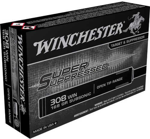 Winchester Subsonic .308 Win 150 Grain Open Tip Ammo 20 Rounds