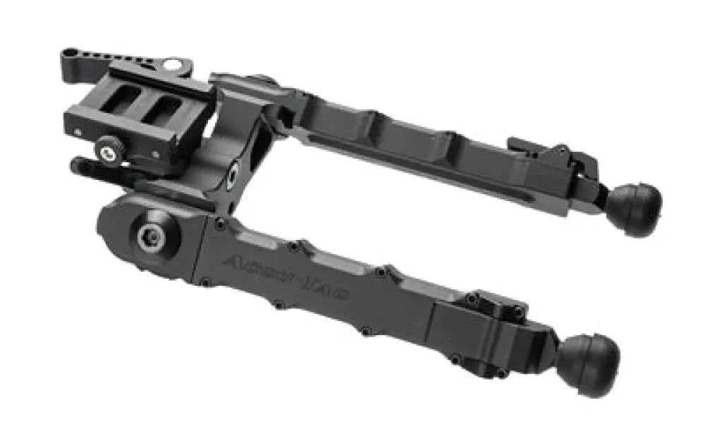 Black ACCU-TAC HD-50 ARCA bipod with adjustable legs and rubber grips