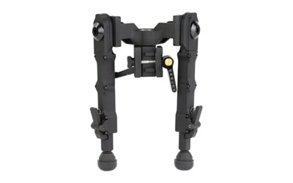 Black ACCU-TAC WB-4 bipod with adjustable legs and gold trigger guard