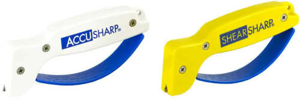 Accusharp and Shearsharp Combo Knife Tool Sharpener Yellow/white 012c