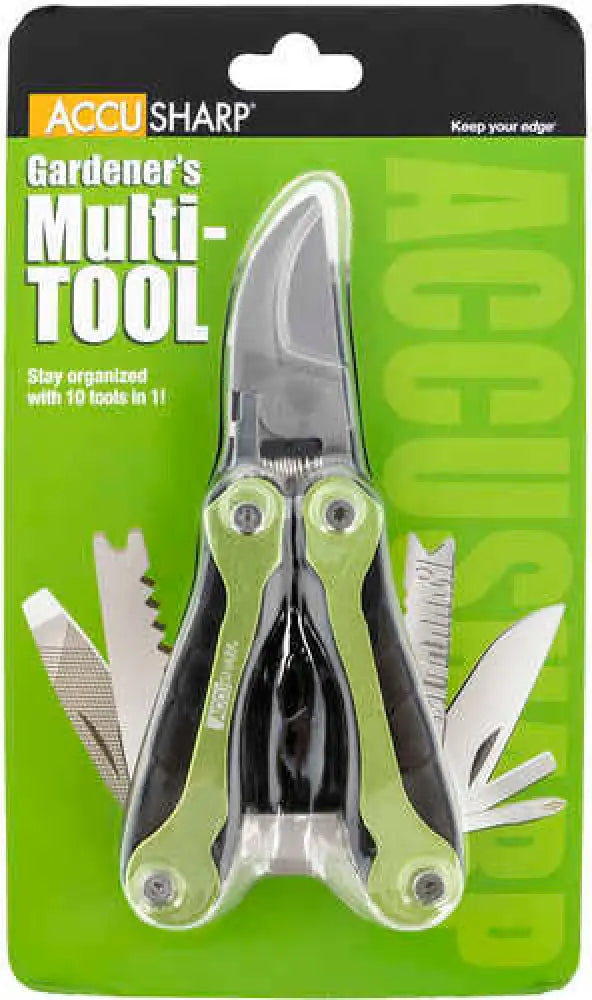 Accusharp Gardener’s Multi-tool Black/green Folding Plain - 084c