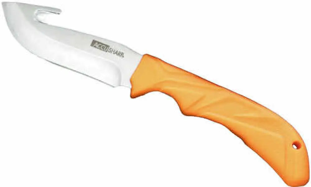 Accusharp Gut Hook Stainless Steel Orange Rubber Handle - 729c