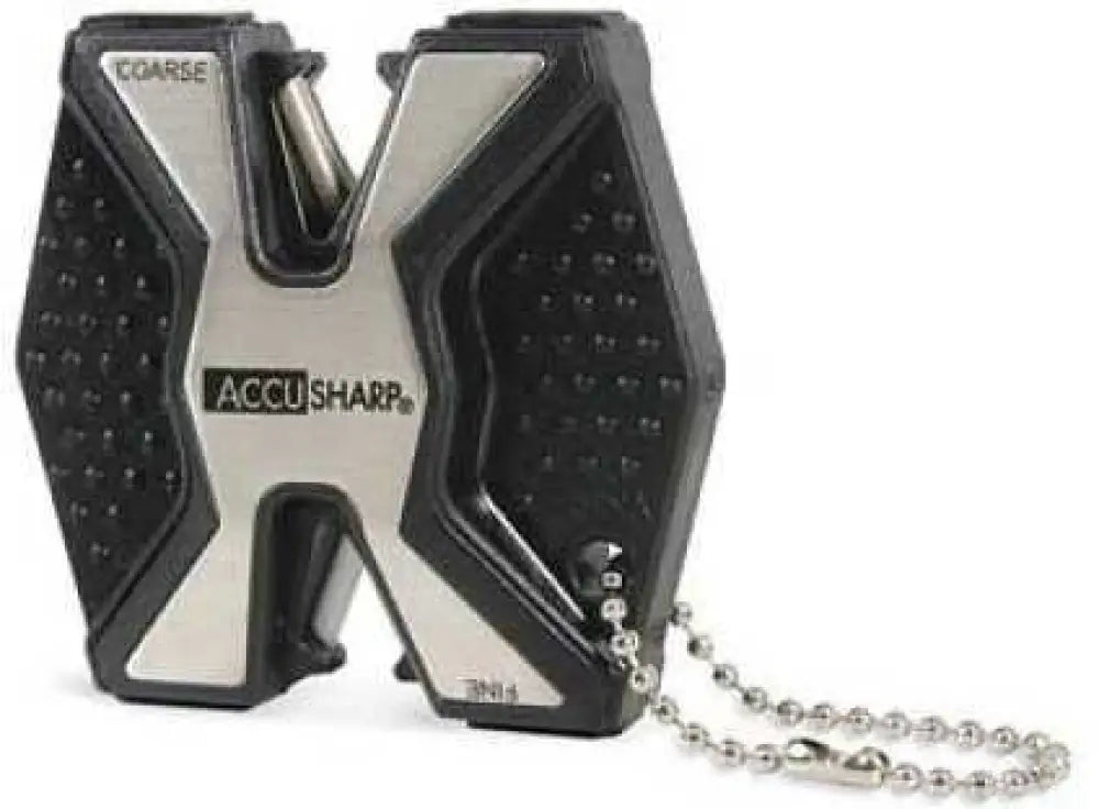 Accusharp Knife Sharpener Black/silver Rubber/plastic Card 017c