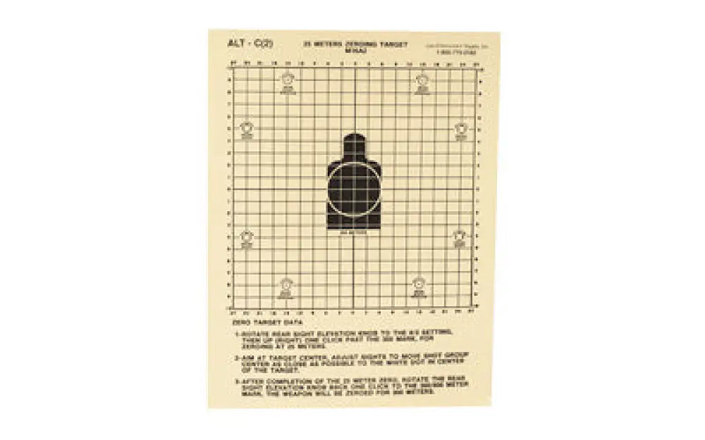 Action Target 25 Meters Dod M16a2 100 Pack Buy at Faith and Freedom Outdoors - Paper Targets