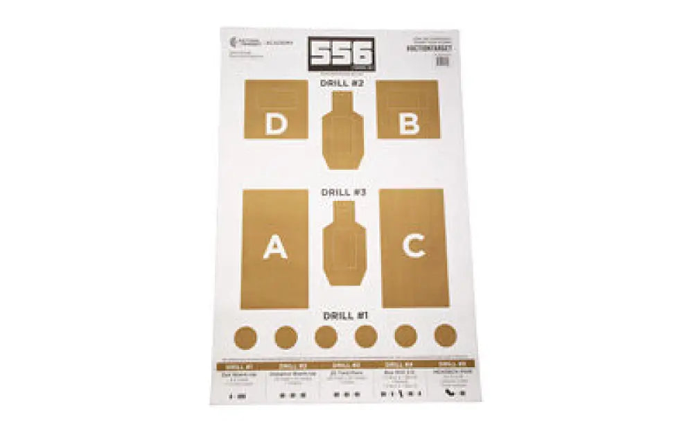 Action Target 556 Trng Lab Crm 100 Pack Buy at Faith and Freedom Outdoors - Paper Targets