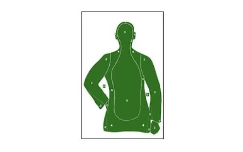 Action Target B-21e Green Qualification Paper 25 Yard Silhouette 23’’x35’’ 100 Per Box B-21egreen-100