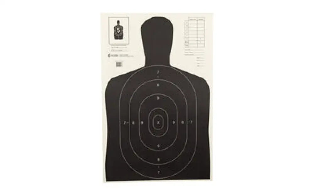 Action Target B27e Black 100 Pack Buy at Faith and Freedom Outdoors - Paper Targets