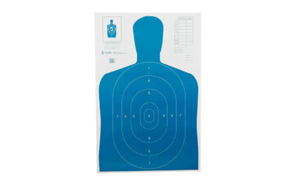 Action Target B27e Blue 100 Pack Buy at Faith and Freedom Outdoors - Paper Targets