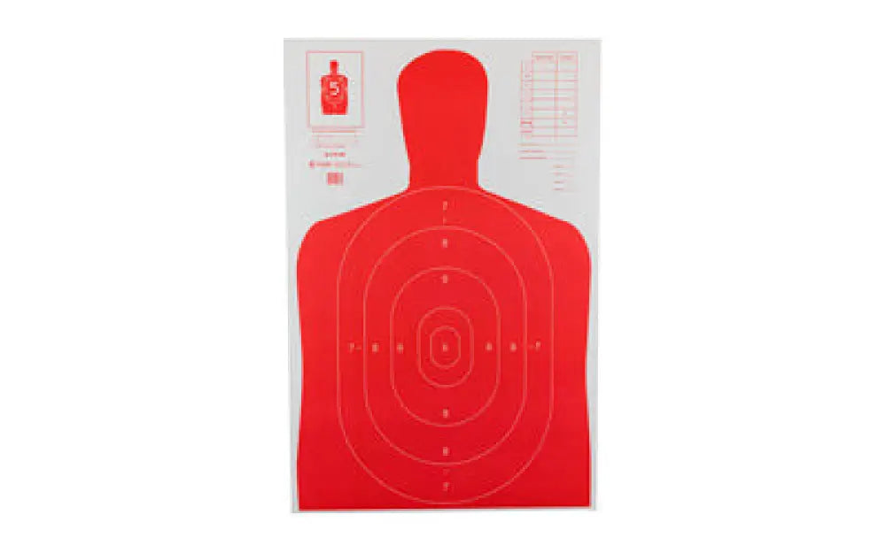 Action Target Hivis Flor Red B27e 100 Pack Buy at Faith and Freedom Outdoors - Paper Targets
