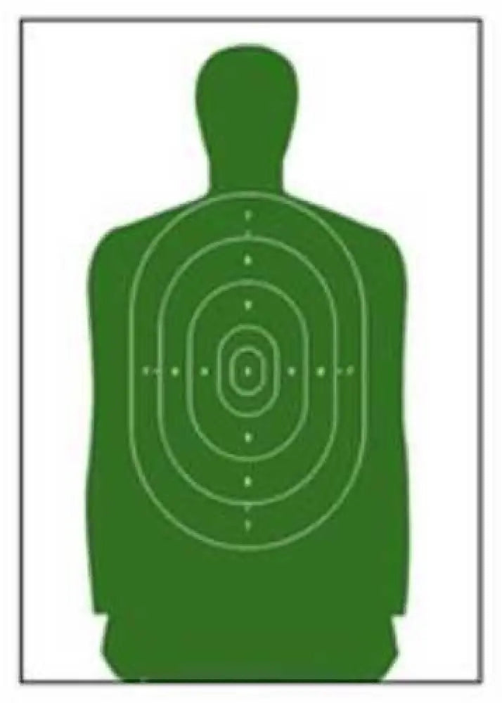 Action Target Inc B-27s Green-100 Qualification Hanging Paper 24’’ x 45’’ Silhouette 100 Per Box - Green-100