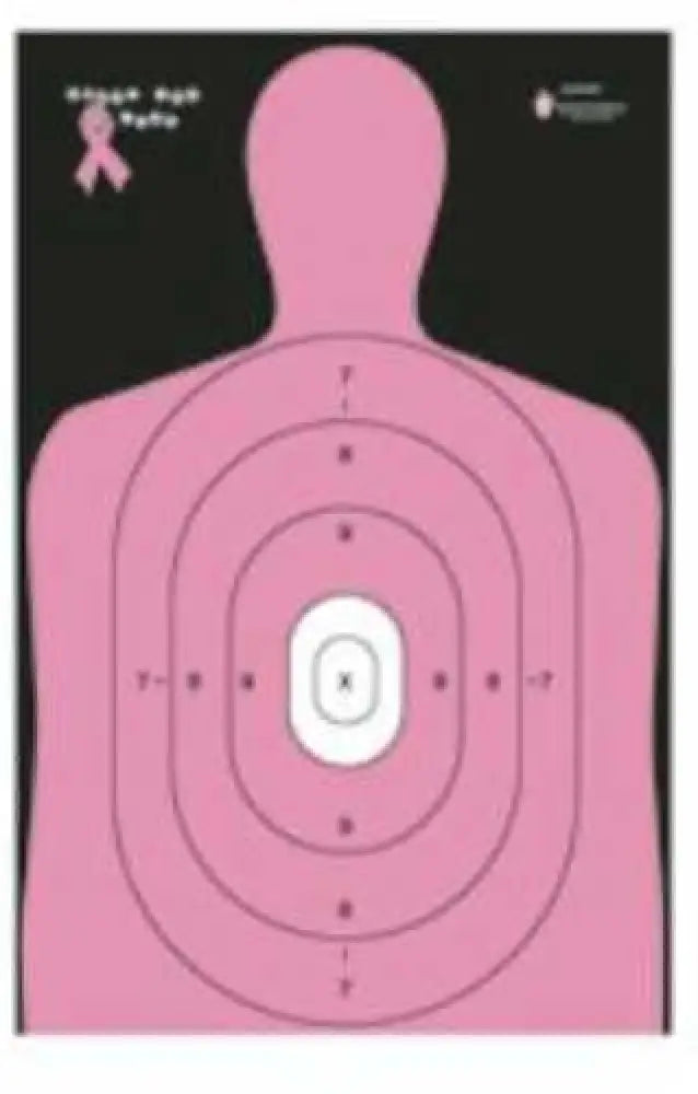 Action Target Inc B27enpt100 B-27e Shoot for the Cure Paper 23’’ x 35’’ Silhouette Black/pink/white 100