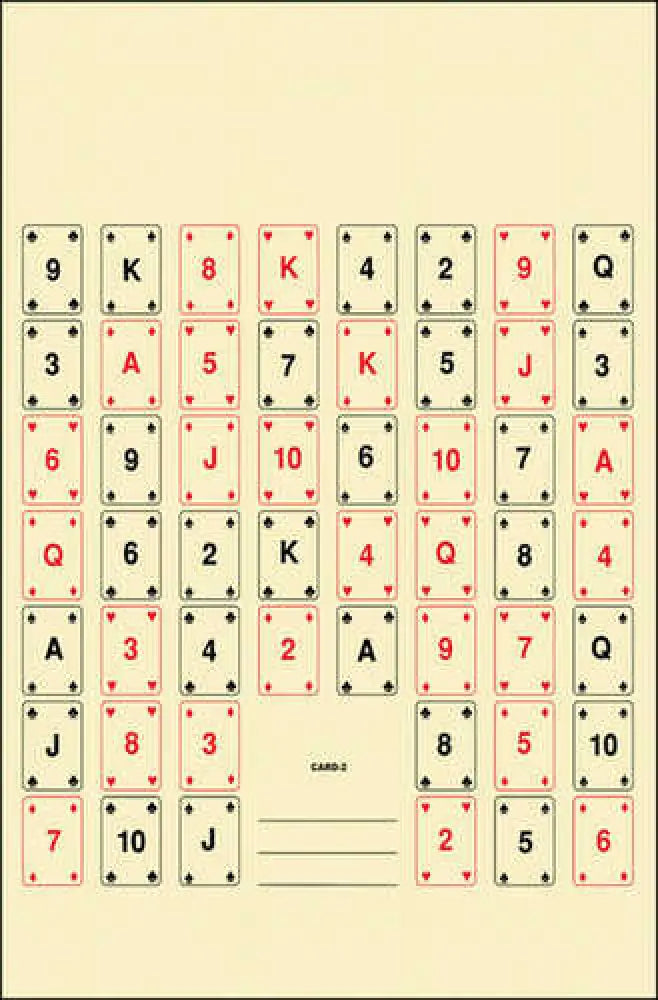 Action Target Inc Card-2-100 Playing #2 Paper 22.50’’ x 24.00’’ 52 Cards Black/red 100 - Card-2-100