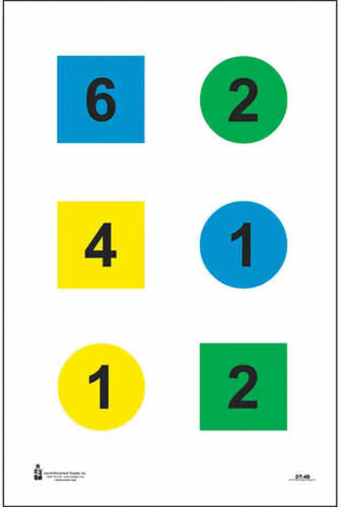 Action Target Inc Dt-4b-100 Discretionary Command Training Paper 23’’ x 35’’ Circle/square Black/blue/green/yellow 100