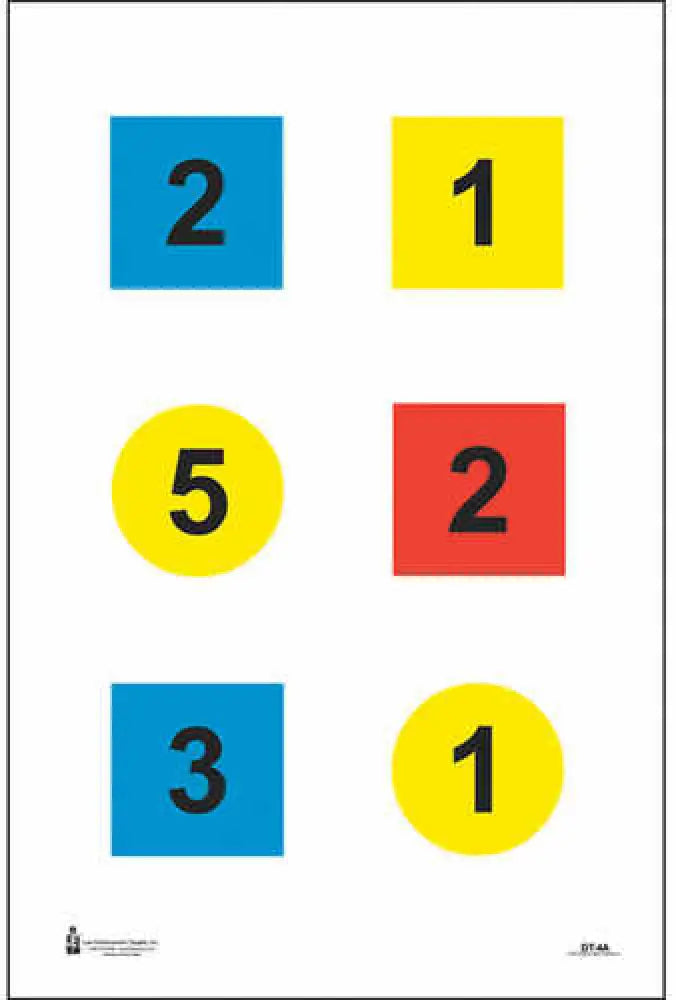 Action Target Inc Dt-4c-100 Discretionary Command Training Paper 23’’ x 35’’ Circle/square Black/blue/red/yellow 100