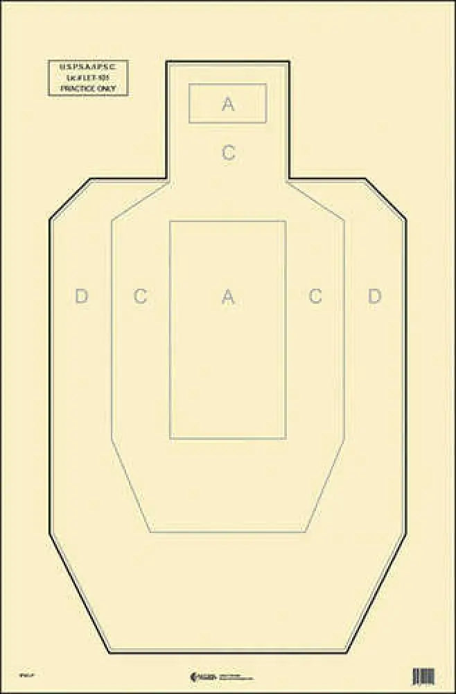Action Target Inc Ipsc-p-100 Military Ipsc/uspsa Hanging Paper 23’’ x 35’’ Tan 100 Per Box