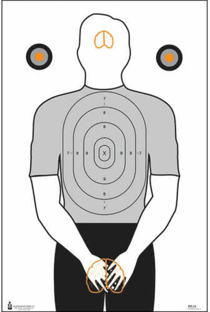 Action Target Inc Pic-12-100 Gag Hanging Paper 23’’ x 35’’ Silhouette Black/gray/orange 100 Per Box