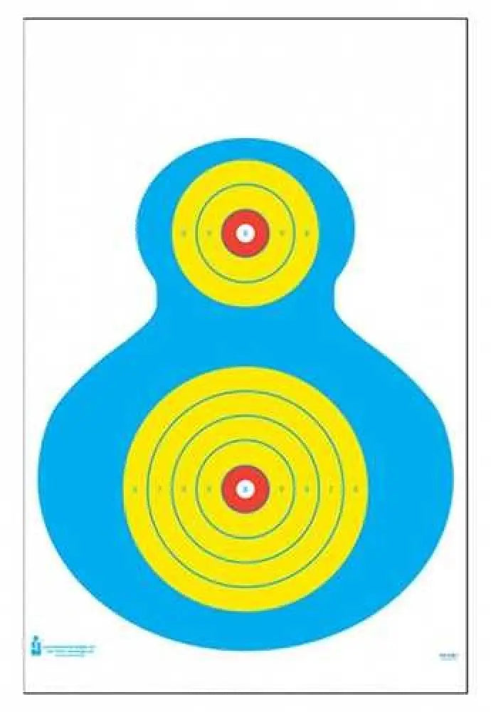 Action Target Inc Pr-wb1-100 High Visibility Fluorescent Paper 19’’ x 25’’ Silhouette Blue/red/yellow 100 - Pr-wb1-100
