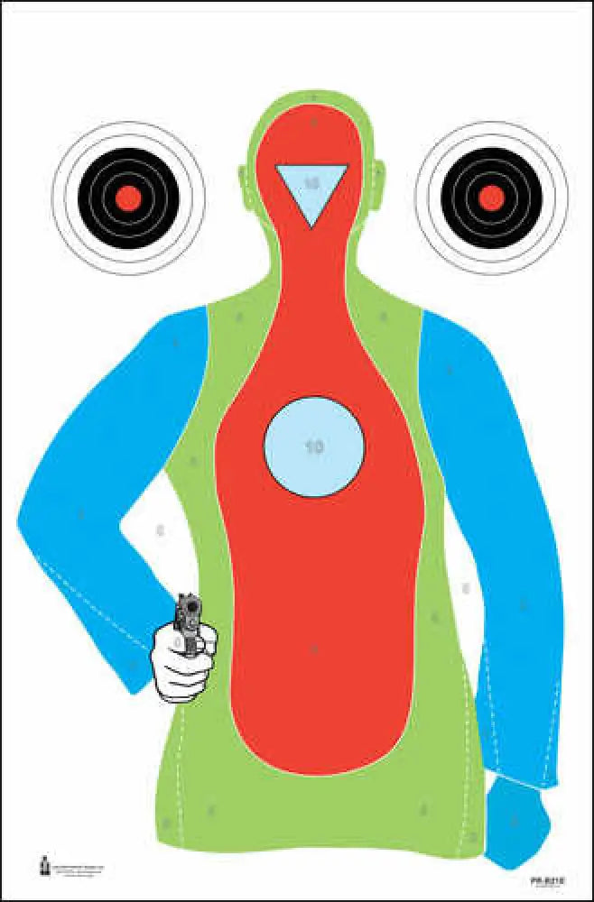 Action Target Inc Prb21e100 High Visibility Fluorescent B-21e Paper 23’’ x 35’’ Black/blue/green/orange