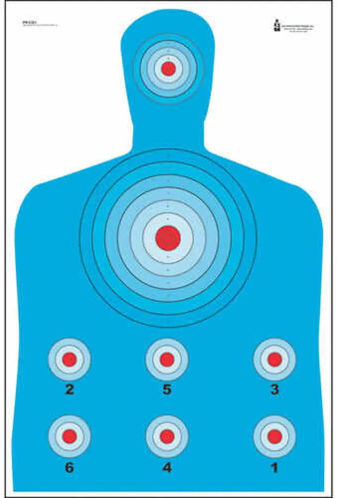 Action Target Inc Prcq1100 High Visibility Fluorescent Modified B-27 Paper 23’’ x 35’’ Silhouette Black/blue/red 100