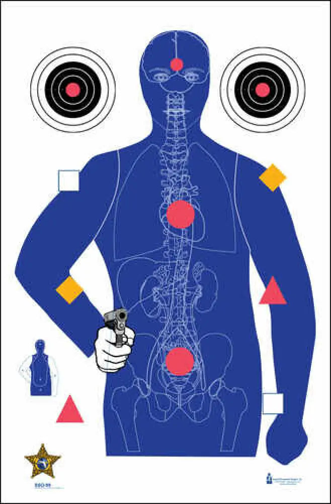 Action Target Inc Sso99100 Sso-99 Sarasota Sheriff’s Office Hanging Paper 23’’ x 35’’ Silhouette/vitals Multi 100 Per