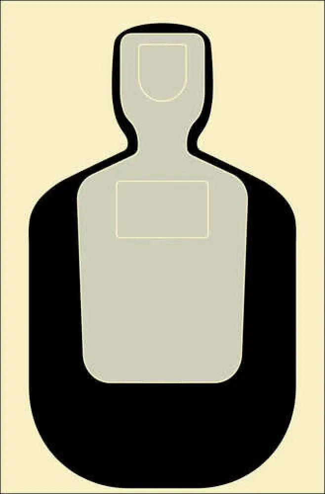 Action Target Inc Tq-19-100 Qualification Hanging Paper 24’’ x 45’’ Silhouette Black/gray 100 Per Box