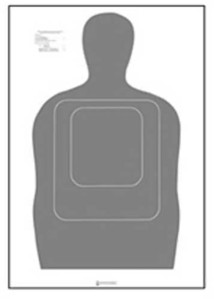 Action Target Inc Tq15gray100 Tq-15 Training Hanging Paper 24’’ x 45’’ Silhouette Gray 100 Per Box - Tq15gray100