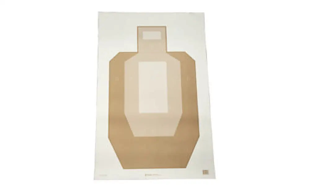 Brown IPSC action target with octagonal tan paper design, 100 pack
