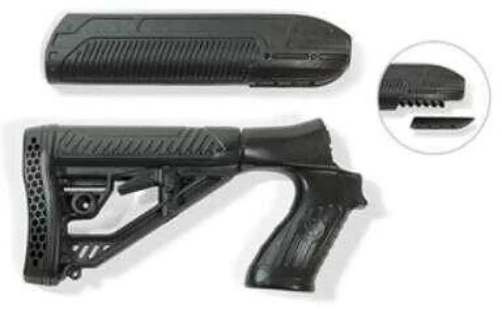 Adaptive Tactical Ex Performance Stock Kit Fits Mossberg 500 12 Gauge Forend and M4 Style Black Finish At-020 At-02006