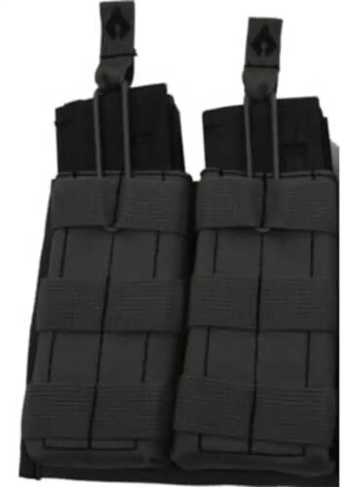 Advance Warrior Solutions Arottmpbl Double Mag Pouch Open Top Black Molle Attachment for Ar Style Mags - Arottmpbl