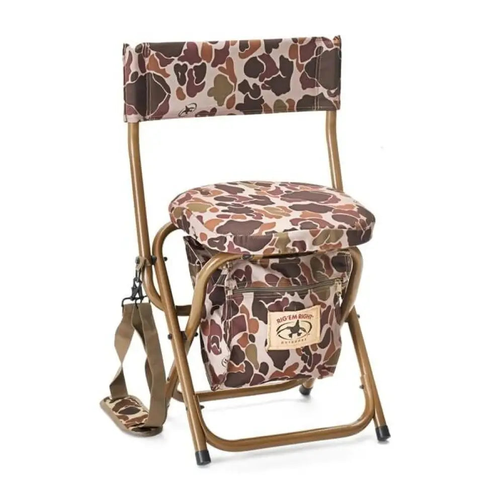 Adventec Llc Dba Rig Em Right Outdoors Blind Chairs ?Em Hyde Stool Classic Brown Camo Buy at Faith and Freedom