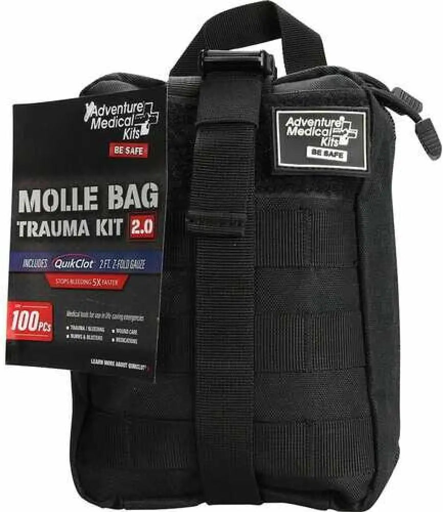 Adventure Medical Kits 20640303 Molle Bag Trauma Kit 2.0 Treats Injuries/illnesses Black