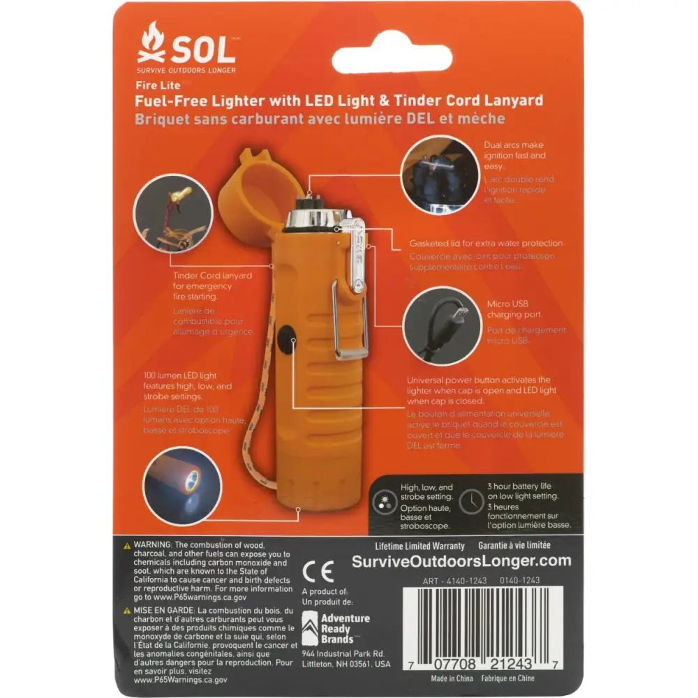 Adventure Ready Brands Emergency & Survival|outdoors Brand Survive Outdoors Longer Fire Lite Fuel Free Lighter Buy