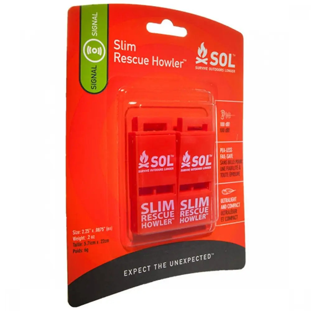 Adventure Ready Brands Emergency & Survival Survive Outdoors Longer Slim Rescue Howler Whistle Pack 2/ct Buy at Faith
