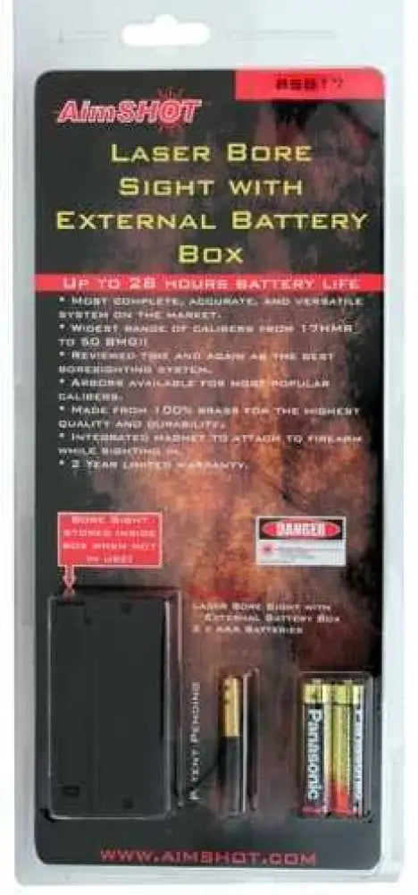 Aimshot Laser Boresight.17 Caliber W/external Battery Box Bsb17