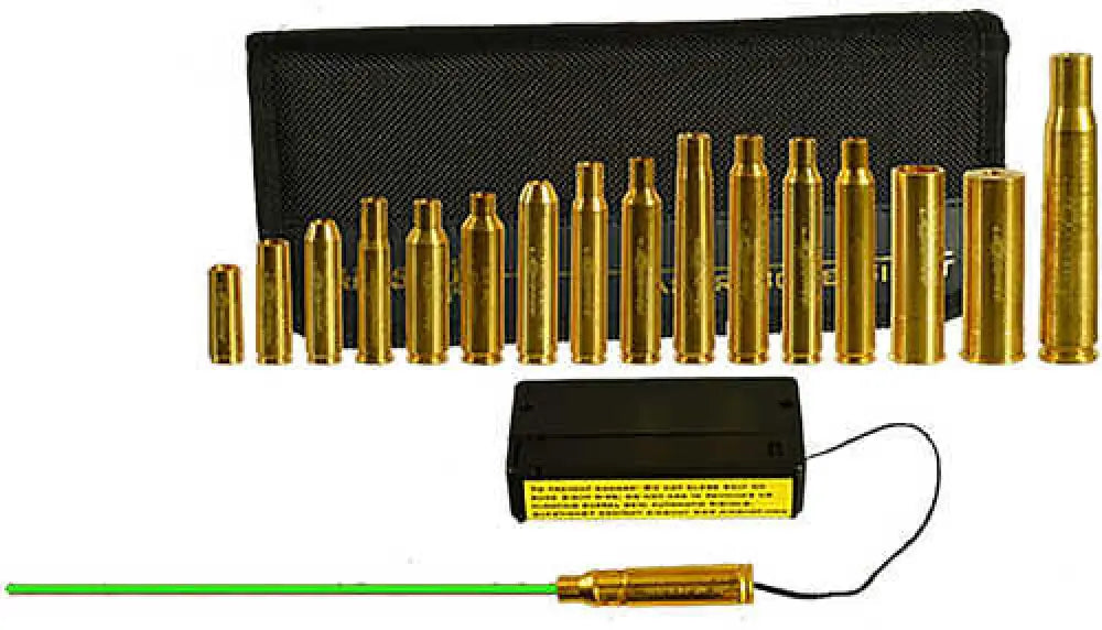 Aimshot Master Kit Multi-caliber Bore Sight with Green 532nm Laser & Uses 2 Aaa Batteries for Rifles (batteries