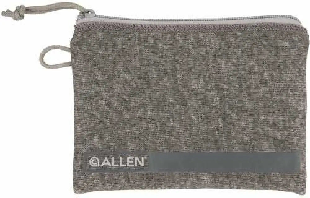 Allen 3625 Pistol Pouch Made of Gray Polyester with Lockable Zippers Id Label & Fleece Lining Holds Compact Size Handgu