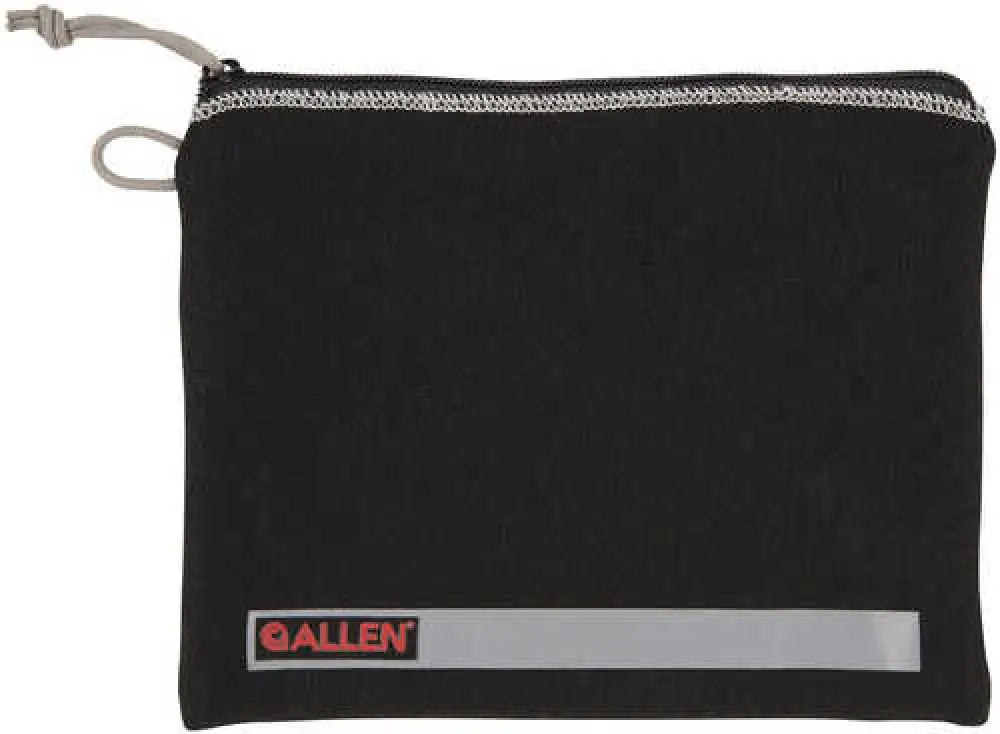Allen 3628 Pistol Pouch Made of Black Polyester with Lockable Zippers Id Label & Fleece Lining Holds Full Size Handgun